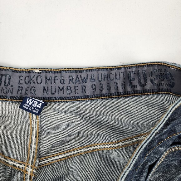 ECKO Unltd Jeans Mens 34x32 Blue Vintage Pants Dark Wash 100% Cotton - Picture 11 of 11